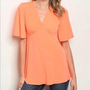 Sale! Neon Orange Blouse